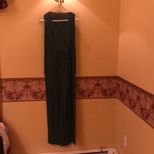 Long green dress